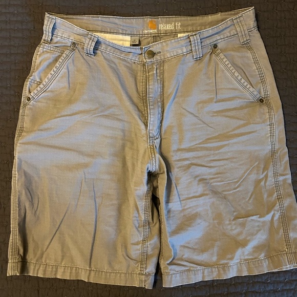 Carhartt Other - Carhartt Relaxed Fit Men's Flat Front Greenish Gray Cargo Shorts